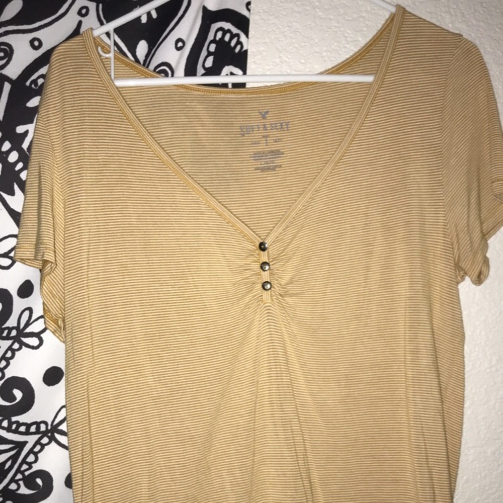 American eagle soft and sexy button up t shirt